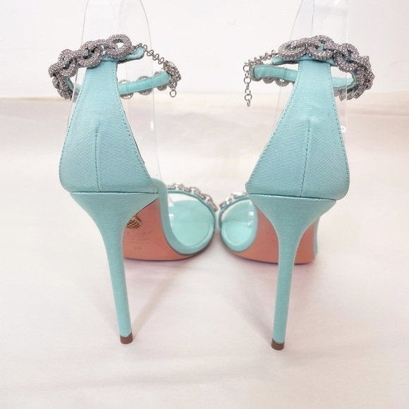 Worn once Aquazzura Love Link Crystal Embellished Heels - Picture 6 of 10